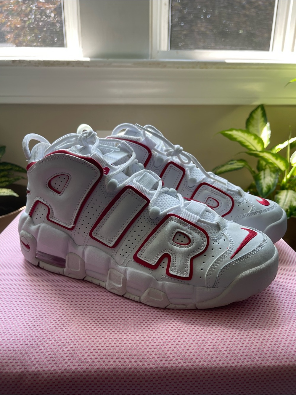 Nike Air More Uptempo 'White Varsity Red' GS (7y)